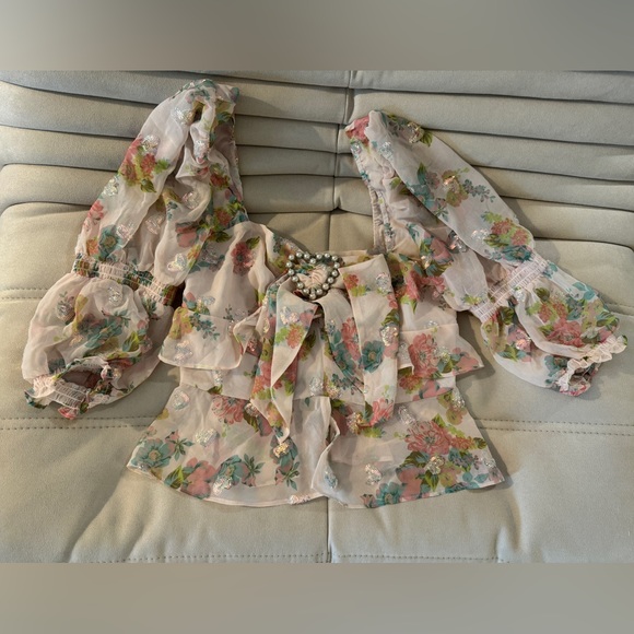 For Love & Lemons Paradis Blouse in Vintage Size S - Picture 2 of 5